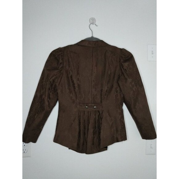 Vtg Wah Maker 2 Pc Skirt Set Brown Jacket Sz 8 Maxi Skirt Sz 12 Button Front USA - Picture 3 of 10